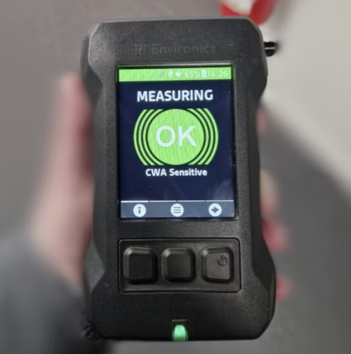 Gasalarm til beskyttelsesrum
